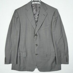 Ermenegildo Zegna Trofeo Blazer 42R Gray Check Wool Italy Made Sport Coat Jacket